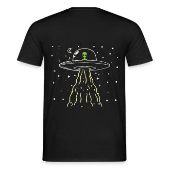 Vaisseau spatial extraterrestre - T-shirt homme - noir - Dos - AI Model Male 178 light (178cm)