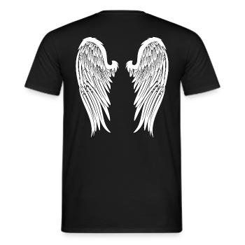 Angel Angel Wings Guardian Angel Wings - Men's T-Shirt - black - Back - AI Model Male 178 light (178cm)