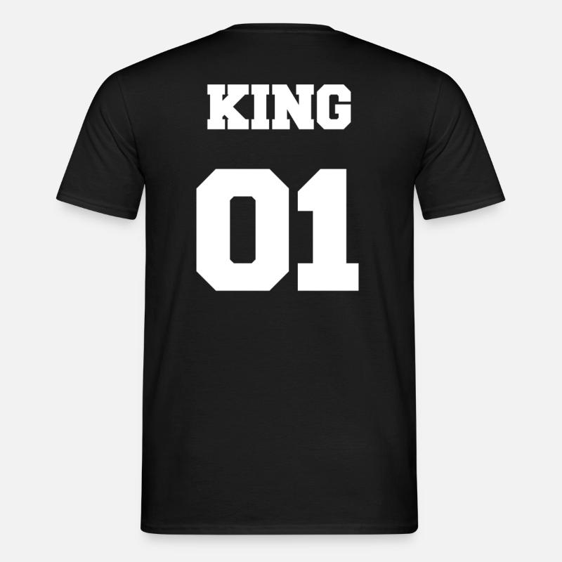KING 01 White - Männer T-Shirt - Schwarz