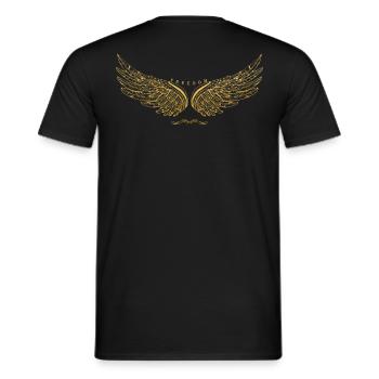 Liberté d'or - T-shirt homme - noir - Dos - AI Model Male 178 light (178cm)