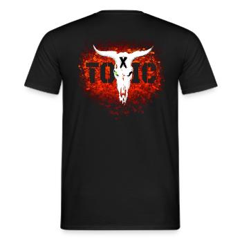 TOXIC CATTLE - BACKPRINT - T-shirt homme - noir - Dos - AI Model Male 178 light (178cm)