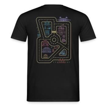 Toy Car Back Massage Parents Car Carpet - Men's T-Shirt - black - Back - AI Model Male 178 light (178cm)