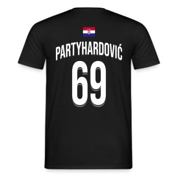 Travel to Mallorca Funny Party Crew - Männer T-Shirt - Schwarz - Hinten - AI Model Male 178 light (178cm)