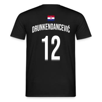 Bulgaria Party Crew Funny Marching Rave - Männer T-Shirt - Schwarz - Hinten - AI Model Male 178 light (178cm)