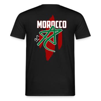 Maroc - T-shirt homme - noir - Dos - AI Model Male 178 light (178cm)