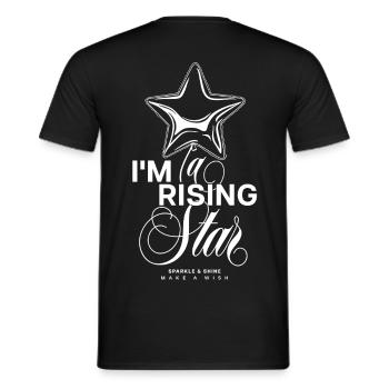 Humor Shirt mit Stern Luftballon - Männer T-Shirt - Schwarz - Hinten - AI Model Male 178 light (178cm)