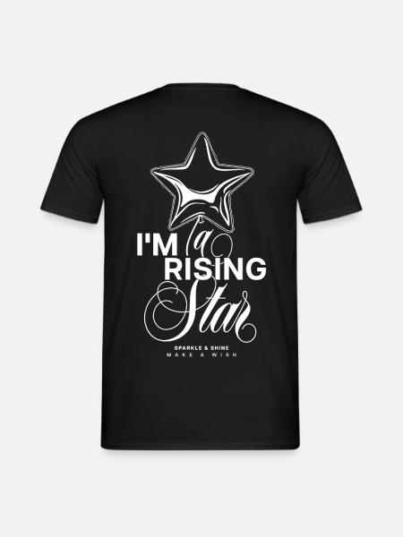Humor Shirt mit Stern Luftballon - Männer T-Shirt - Schwarz