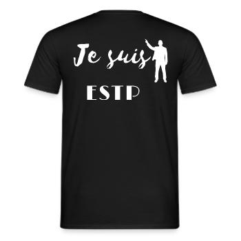ESTP Personality - Men's T-Shirt - black - Back - AI Model Male 178 light (178cm)