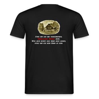 Oberlausitz Heimat - Männer T-Shirt - Schwarz - Hinten - AI Model Male 178 light (178cm)