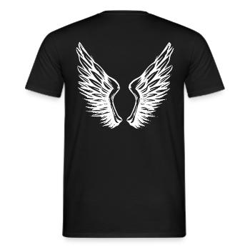 2reborn fluegel angel angel wings heaven heaven - Men's T-Shirt - black - Back - AI Model Male 178 light (178cm)