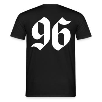 96 - Men's T-Shirt - black - Back - AI Model Male 178 light (178cm)