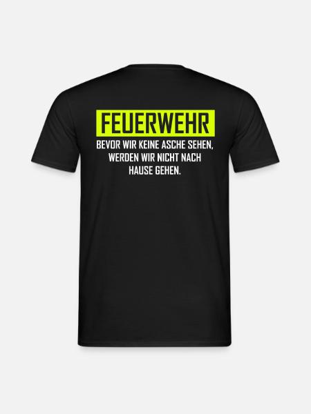 Freiwillige Feuerwehr Asche Geschenkidee - Männer T-Shirt - Schwarz