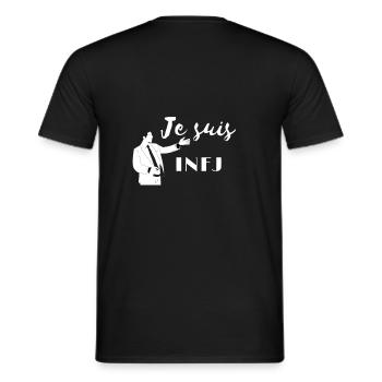 Personnalité INFJ - T-shirt homme - noir - Dos - AI Model Male 178 light (178cm)