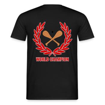 world_champion_1 - Men's T-Shirt - black - Back - AI Model Male 178 light (178cm)