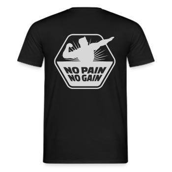 Pas de douleur, pas de gain - Fitness Gym - T-shirt homme - noir - Dos - AI Model Male 178 light (178cm)