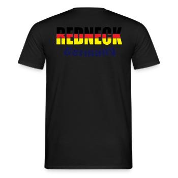 Redneck Germany, Germany - Men's T-Shirt - black - Back - AI Model Male 178 light (178cm)