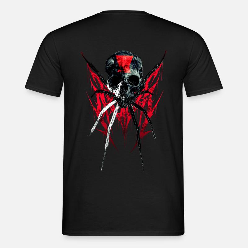 black widow skull - Männer T-Shirt - Schwarz