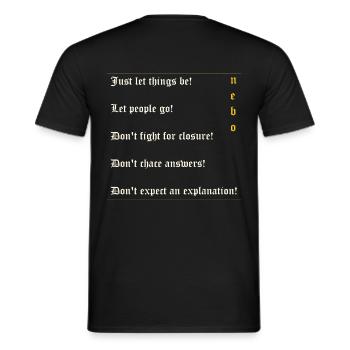 Let things be! - Männer T-Shirt - Schwarz - Hinten - AI Model Male 178 light (178cm)