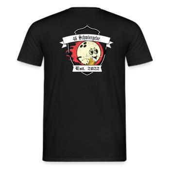 Elvis Kegelbrüder - Männer T-Shirt - Schwarz - Hinten - AI Model Male 178 light (178cm)