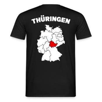 Bundesland Thüringen - Männer T-Shirt - Schwarz - Hinten - AI Model Male 178 light (178cm)