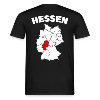 Bundesland Hessen - Männer T-Shirt - Schwarz - Hinten - AI Model Male 178 light (178cm)