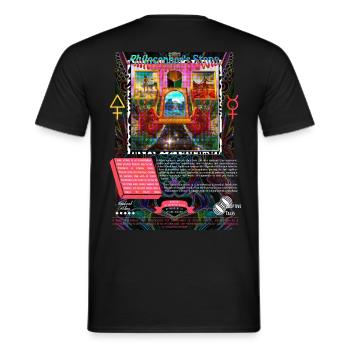 Fantasy alchemy philosophers stone graphic design - Men's T-Shirt - black - Back - AI Model Male 178 light (178cm)