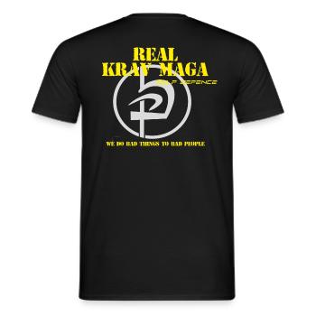 bad things Krav Maga - Männer T-Shirt - Schwarz - Hinten - AI Model Male 178 light (178cm)