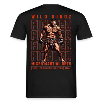 MMA - Männer T-Shirt - Schwarz - Hinten - AI Model Male 178 light (178cm)