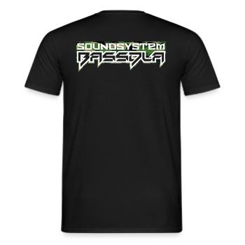 Tekkno Sound Bassdla - Männer T-Shirt - Schwarz - Hinten - AI Model Male 178 light (178cm)