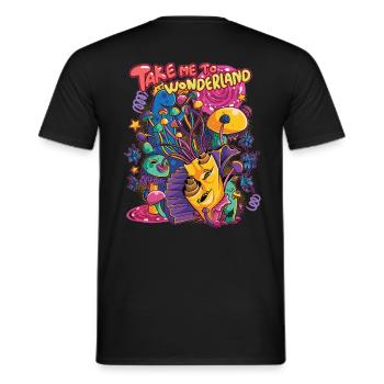 Emmenez-moi au pays des merveilles - T-shirt homme - noir - Dos - AI Model Male 178 light (178cm)