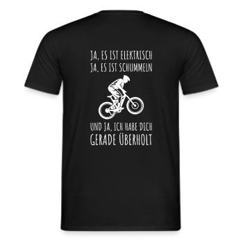 Elektro Mountainbike eMTB eBike Fahrrad Spruch MTB - Männer T-Shirt - Schwarz - Hinten - AI Model Male 178 light (178cm)