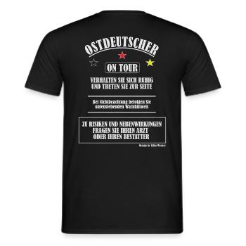 Motiv Ostdeutschland / Geschenke für Ossis - Männer T-Shirt - Schwarz - Hinten - AI Model Male 178 light (178cm)