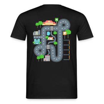 Car Play Mat Shirt for Dad - Men's T-Shirt - black - Back - AI Model Male 178 light (178cm)