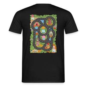 Chemise de jeu de voiture, cadeau de la fête des pères - T-shirt homme - noir - Dos - AI Model Male 178 light (178cm)