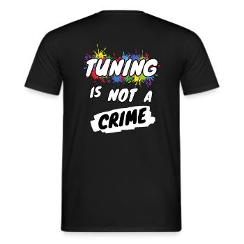 Tuning Is Not a Crime - Car Love - Männer T-Shirt - Schwarz - Hinten - AI Model Male 178 light (178cm)