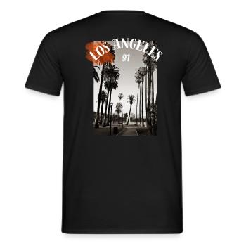 Los Angeles 1991 - Männer T-Shirt - Schwarz - Hinten - AI Model Male 178 light (178cm)