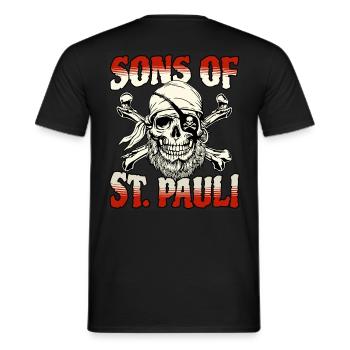 Fils de St. Pauli Hamburg Fanartikel St. Pauli - T-shirt homme - noir - Dos - AI Model Male 178 light (178cm)