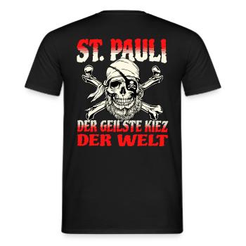 St. Pauli Hambourg Fanartikel St. Pauli - T-shirt homme - noir - Dos - AI Model Male 178 light (178cm)