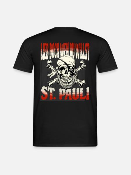 St. Pauli Hamburg Fanartikel St. Pauli - Männer T-Shirt - Schwarz