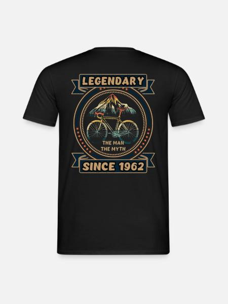 Fahrrad 1962 Radsport Rennrad Radfahrer Geburtstag - Männer T-Shirt - Schwarz