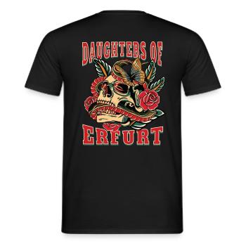 Erfurt Power-Frau daughters of Erfurt Retro - Männer T-Shirt - Schwarz - Hinten - AI Model Male 178 light (178cm)