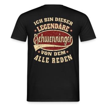 Je suis ce Schwenninger légendaire - T-shirt homme - noir - Dos - AI Model Male 178 light (178cm)