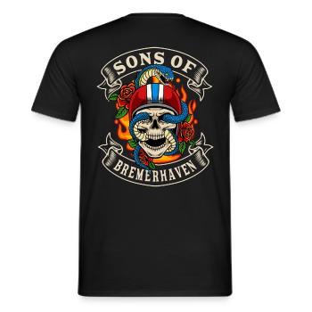 Bremerhaven Biker Cadeau fils de Bremerhaven - T-shirt homme - noir - Dos - AI Model Male 178 light (178cm)