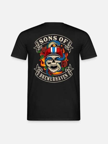 Bremerhaven Biker Geschenk sons of Bremerhaven - Männer T-Shirt - Schwarz