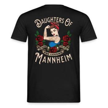 Mannheim Frau Geschenk filles de Mannheim - T-shirt homme - noir - Dos - AI Model Male 178 light (178cm)
