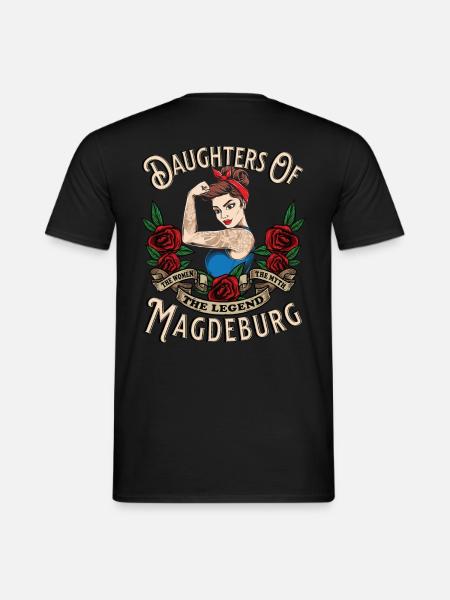 Magdeburg Frau Geschenk daughters of Magdeburg - Männer T-Shirt - Schwarz