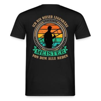Schornsteinfeger Meister legendär retro - Männer T-Shirt - Schwarz - Hinten - AI Model Male 178 light (178cm)