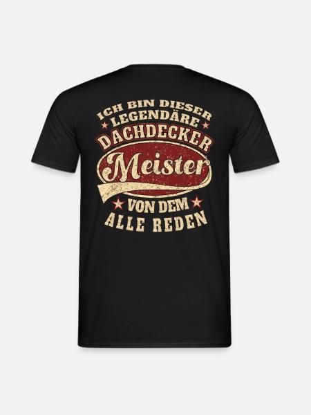 Dachdecker Meister retro legendär - Männer T-Shirt - Schwarz