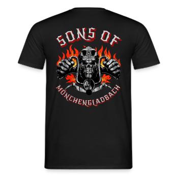 Motard Geschenk fils de Mönchengladbach - T-shirt homme - noir - Dos - AI Model Male 178 light (178cm)