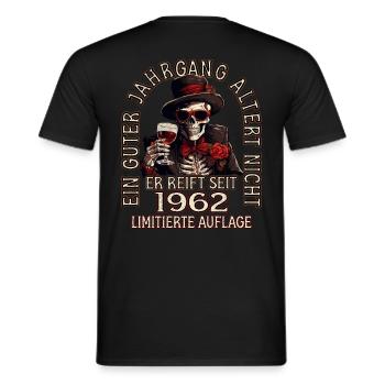 61. Geburtstag 1962 61er Guter Jahrgang - Männer T-Shirt - Schwarz - Hinten - AI Model Male 178 light (178cm)